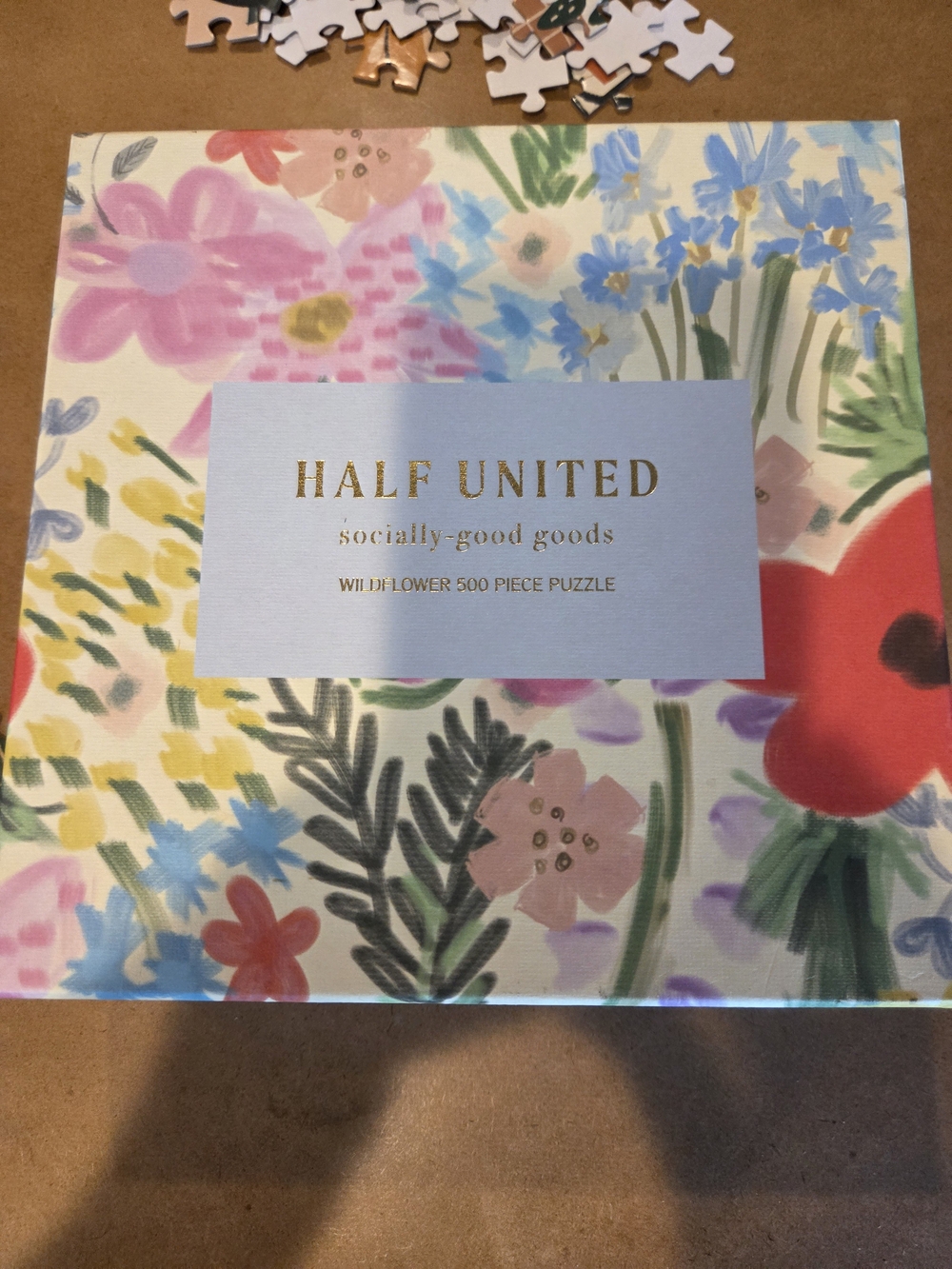NIB Half United Socially Good Wildflower 500 Piece Jigsaw Puzzle